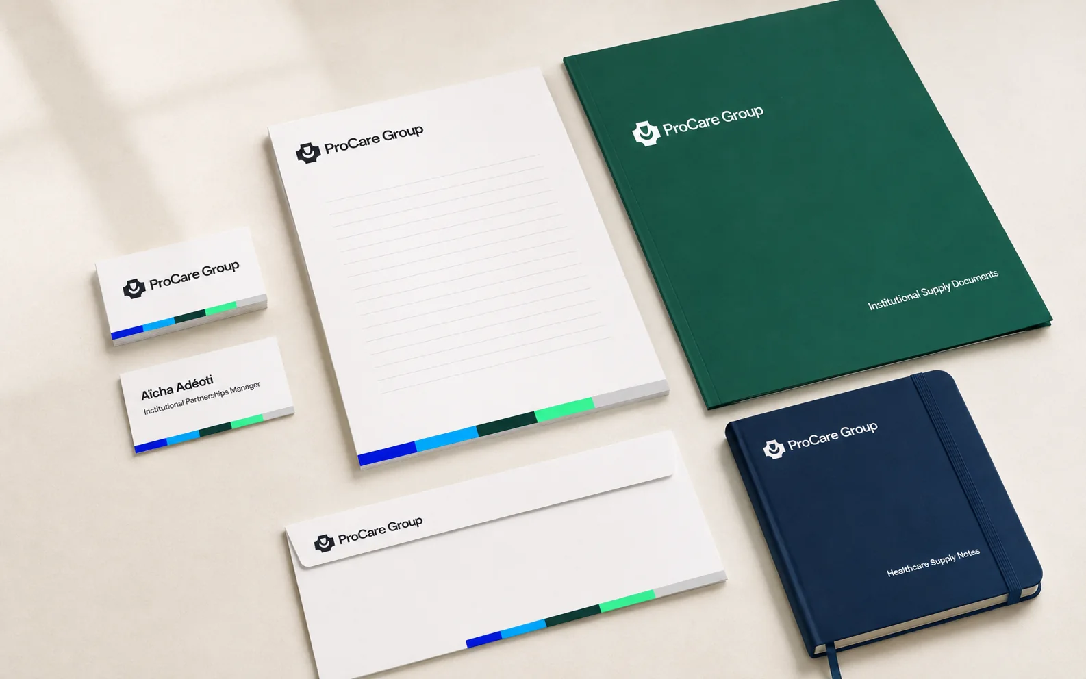Procare Group identity applied to medical packaging